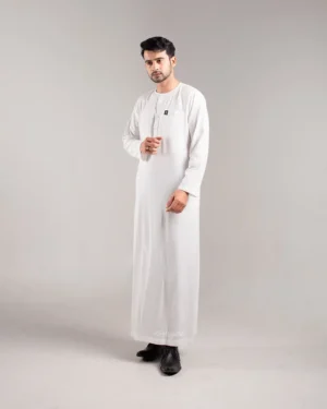 HURIM® - Jubah Thobe Pria Amar Series Warna Putih (2)