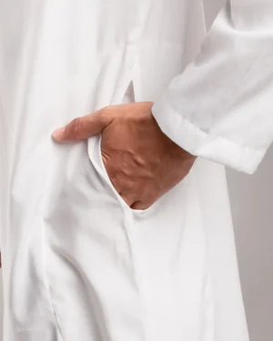 HURIM® - Jubah Thobe Pria Amar Series Warna Putih (5)