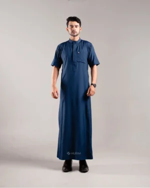 HURIM® - Jubah Thobe Pria Athir Series Warna Navy (1)