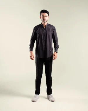 HURIM® - Kemeja Pria Lengan Panjang Amir Series Warna Hitam (1)