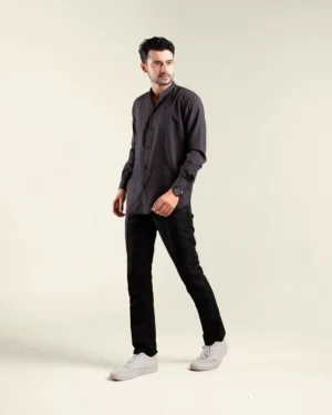 HURIM® - Kemeja Pria Lengan Panjang Amir Series Warna Hitam (2)