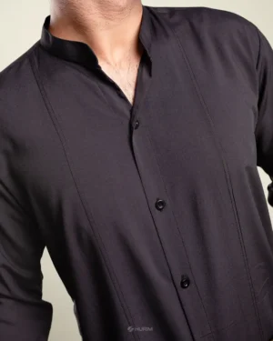 HURIM® - Kemeja Pria Lengan Panjang Amir Series Warna Hitam (5)