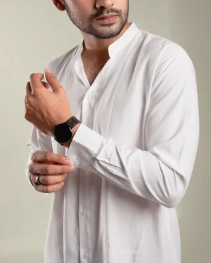 HURIM® - Kemeja Pria Lengan Panjang Amir Series Warna Putih (4)